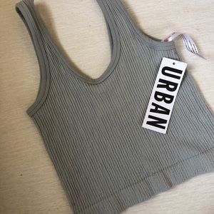 Urban Outfitters gray, cropped tank.